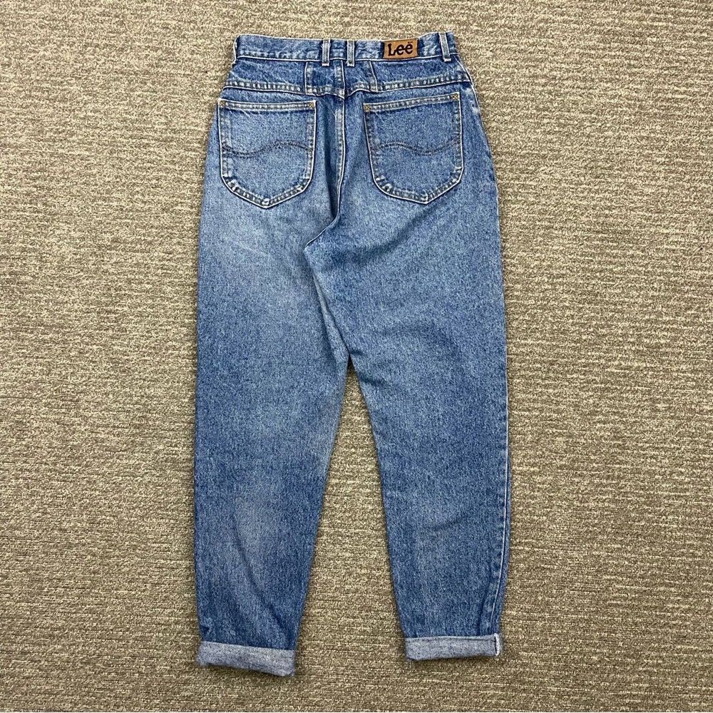 LEE Riders Vintage Light Wash Denim Retro High Waisted Straight Leg Mom Jeans